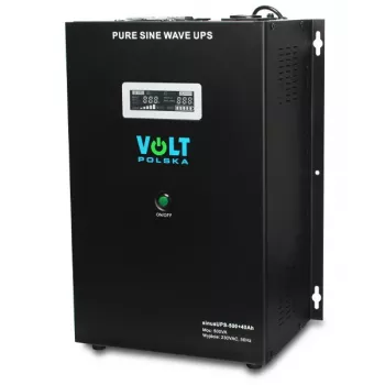 VOLT POLSKA Sinus UPS 500 line-interactive UPS, 500VA/300W, pure sine wave, 12V 40Ah externe batterij