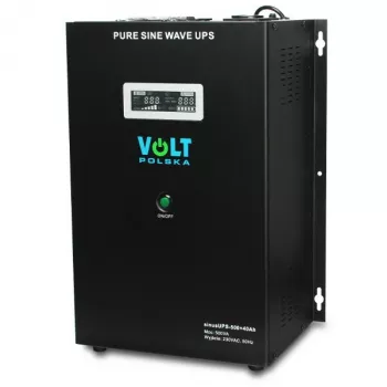 VOLT POLSKA Sinus UPS 500 line-interactive UPS, 500VA/300W, pure sine wave, 12V 40Ah externe batterij