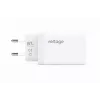 Voltage GaN 67W wandlader, 2x USB-C & 1x USB-A, PD 3.0, QC 3.0, PPS, EU-stekker, wit
