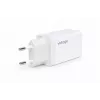 Voltage GaN 67W wandlader, 2x USB-C & 1x USB-A, PD 3.0, QC 3.0, PPS, EU-stekker, wit