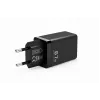 Voltage GaN oplader 67W wandlader, PD 3.0 / QC 3.0, 2x USB-C & 1x USB-A, EU-stekker, zwart