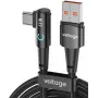 VOLTAGE PowerAngle 66W PD USB-A naar USB-C haakse kabel 1m zwart