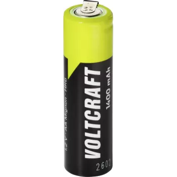 VOLTCRAFT AA-accu NiMH 1,2 V 1400 mAh met soldeerlip, hoogstroom, Ready to Use VC-17666035