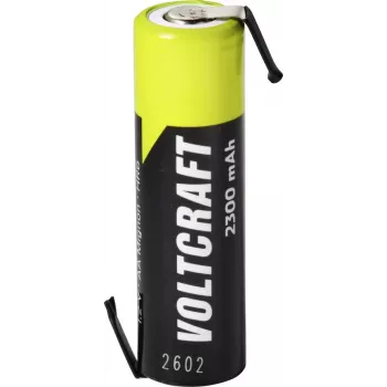 VOLTCRAFT AA accu NiMH 1,2 V 2300 mAh met Z-soldeerlipjes, hoogstroom, gebruiksklaar, 1-pack VC-17666050
