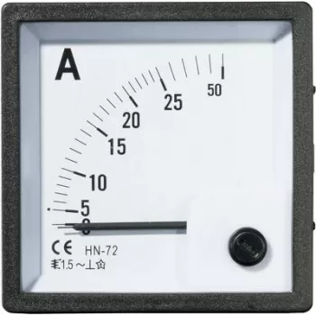 VOLTCRAFT AM-72X72/25A analoge inbouw-meetinstrument, draaispoel, 0-25 A AC, 72x72 mm, klasse 1.5