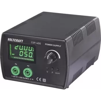 VOLTCRAFT CSP-400 AC-labvoeding, instelbaar 1-20 V/AC, 1-2 A, 40 W, net- en batterijvoeding, 1 uitgang VC-17192785