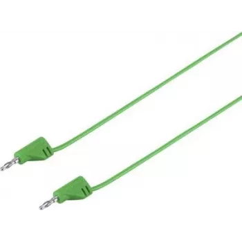 VOLTCRAFT hoogflexibele meetkabel 2 mm lamellenstekker naar 2 mm lamellenstekker, 0,6 m, groen, 2,2 A, MSB-200 (VC-8557715)