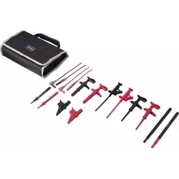 VOLTCRAFT MLSet-100 meetleidingenset met 4 mm stapelbare banaanstekkers, krokodillenklemmen, testpennen, 4 mm bussen, 1,2 m, rood/zwart VC-18652745