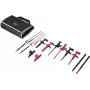 VOLTCRAFT MLSet-100 meetleidingenset met 4 mm stapelbare banaanstekkers, krokodillenklemmen, testpennen, 4 mm bussen, 1,2 m, rood/zwart VC-18652745