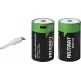 VOLTCRAFT Mono (D) Li-Ion accu 6000 mAh 1,5 V, 2-pack met USB-C-laadfunctie (VC-17275580)