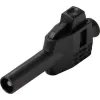 VOLTCRAFT MP-4 laboratoriumstekker, klemansluiting, recht, 4 mm pin, zwart, 32 A, 60 V DC VC-17195190