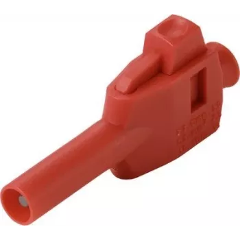VOLTCRAFT MP-4 laboratoriumstekker met klemansluiting, recht, 4 mm pin, rood, 1 stk. (VC-17195255)