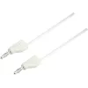 VOLTCRAFT MSB-300-5-WS meetkabel, 4mm banaanstekker naar 4mm banaanstekker, 5m, wit, 16A, 30VAC/60VDC, CAT I