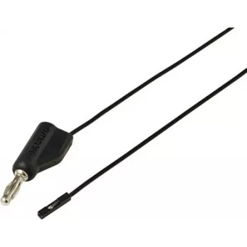 Voltcraft MSL-315 zwarte meetleiding, 4 mm bananenstekker naar 0,64 mm bus, 1 m, 1 A, 30 V AC/60 V DC VC-17182175