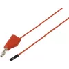 Voltcraft MSL-315 rode meetkabel, 4 mm veiligheidsstekker naar 0,64 mm veiligheidsbus, 1 m, stapelbaar, 60 V DC, 1 A VC-17182170