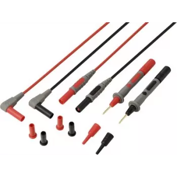 VOLTCRAFT MSL-820 premium PVC-meetkabels, goudcontacten, 1,2 m, 1 paar (rood/zwart) VC-17312685