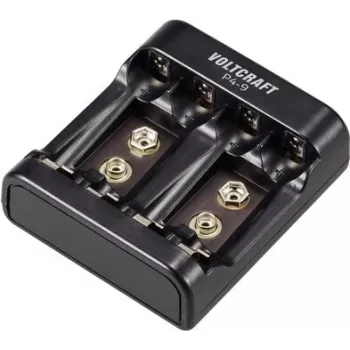 VOLTCRAFT P4-9 rondcellige oplader voor NiMH/NiCd AA, AAA, 9V-blok VC-14936385