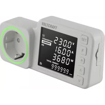 VOLTCRAFT SEM5000 DUAL energiekostenmeter met datalogger, kostenprognose, alarm VC-14516985