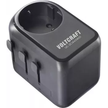 VOLTCRAFT UC-2C1A45W01 45W reisopladapter met 2x USB-C PD, 1x USB-A QC, EU/UK/China stekker - zwart VC-17792635