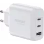 VOLTCRAFT UC-70W001 GaN USB-wandlader 70W 2x USB-C PD 3.2 + 1x USB-A snelladen wit VC-18791125
