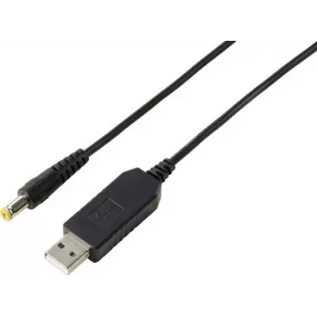 VOLTCRAFT USB-naar-12V-DC-opwaartse converter met 5,5x2,1mm holle stekker en adapter-set, 12W, 1A, zwart (VC-18218585)