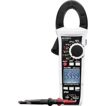 VOLTCRAFT VC-12720305 digitale tangmultimeter, ISO gekalibreerd, IP54 spatwaterdicht, CAT IV 600V, 6000 counts, True RMS, auto-ranging, 600A AC/DC