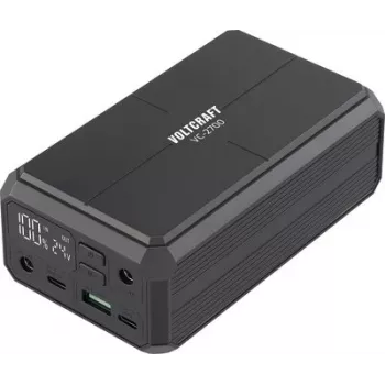 VOLTCRAFT VC-2700 powerbank 27000 mAh USB PD 3.0, USB PD 2.0, PPS, snelopladen Li-Ion zwart, gelijktijdig laden en ontladen, statusindicatie (VC-18192885)