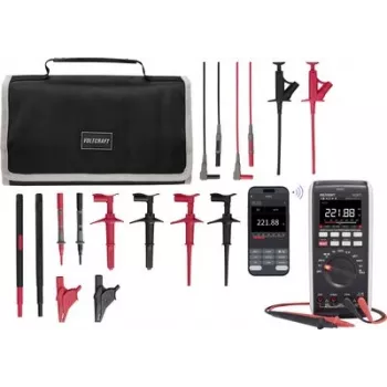 VOLTCRAFT VC-871 True RMS digitale multimeter met MLSet-100 meetkabels en draagtas VC-12884335+VC-18652745