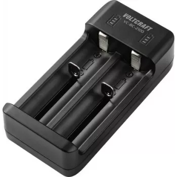 VOLTCRAFT VC-BC-2100 universele rondcellige oplader voor NiMH/NiCd- en Li-Ion-accu's (AA, AAA, AAAA, C, 10440, 14500, 18650, 21700, 26650, 26700 en meer) VC-17666030