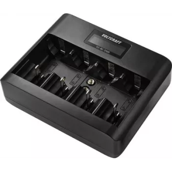 VOLTCRAFT VC-BC-5100 rondcellige oplader voor NiMH, NiCd, Li-Ion AA, AAA, C, D, 9V-blok VC-17665940