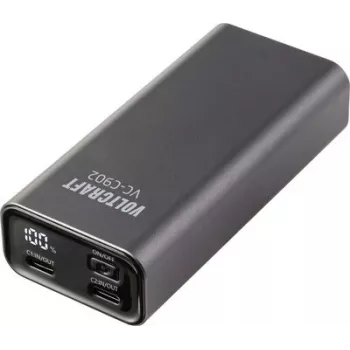 VOLTCRAFT VC-C902 powerbank 10000 mAh USB PD 3.0 Li-Ion grijs (mat) met statusindicatie VC-17366785