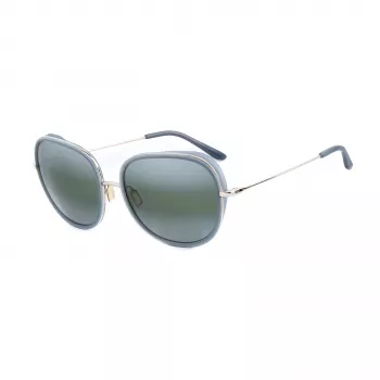 VUARNET dames zonnebril VL1629 - rechthoekig nylon montuur, gepolariseerde mineraalglas glazen, Pure Grey, 45mm