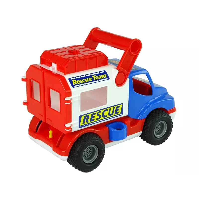 WADER POLESIE blauwe en witte ConsTruck reddingsauto 41937