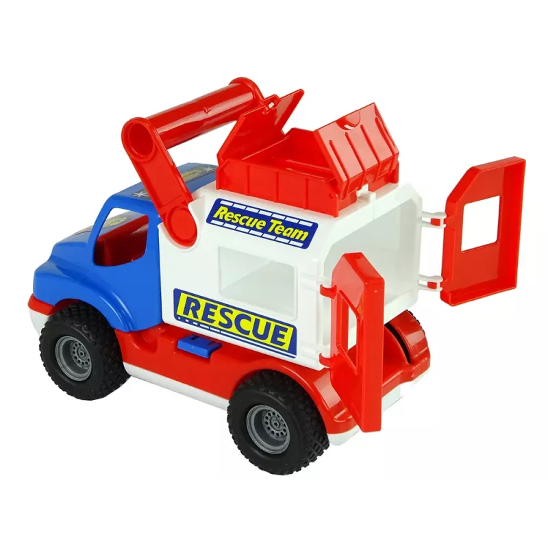 WADER POLESIE blauwe en witte ConsTruck reddingsauto 41937