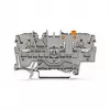 WAGO 2002-1671 2-geleider scheidings- en meetklem met Push-in CAGE CLAMP, grijs