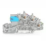 WAGO 2203-7541 installatieklem met N-scheider, NT/L/PE, grijs