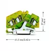 WAGO 281-637 3-aderige aardklem, 4 mm², groen-geel