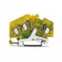 WAGO 281-637 3-aderige aardklem, 4 mm², groen-geel