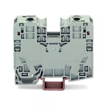 WAGO 285-135 2-aderige doorvoerklem, 35 mm², CAGE CLAMP, grijs