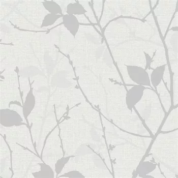 Behang 122433 Belle Wit/Zilver Floral Trail Luxe structuurrol, 10,05 m x 53 cm