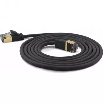 Wantec patchkabel SSTP CAT7 stekker CAT6a d=4mm 20,00m zwart