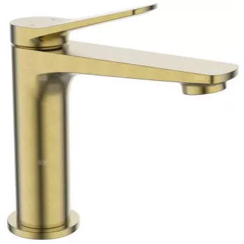 Wastafelmengkraan Nestos geborsteld goud