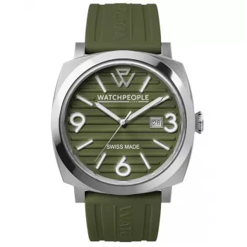 WatchPeople dames 700998 45mm analoog quartzhorloge zwarte wijzerplaat PU-leren band