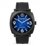 WATCHPEOPLE dames 700992 analoog quartz horloge 45mm zwarte wijzerplaat echt leren band