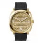 WATCHPEOPLE dames quartz analooghorloge 700993 45mm zilver legering behuizing zwarte wijzerplaat zwart kunstlederen band