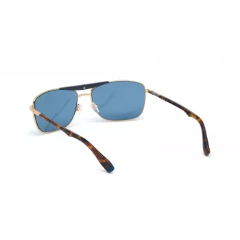 WEB EYEWEAR MAN zonnebril WE0274-6032V Havana groen rechthoekig acetaat 60/16/140 mm
