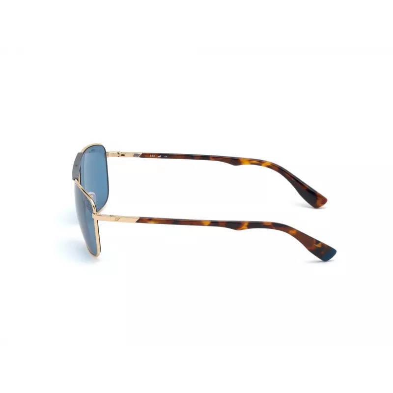 WEB EYEWEAR MAN zonnebril WE0274-6032V Havana groen rechthoekig acetaat 60/16/140 mm