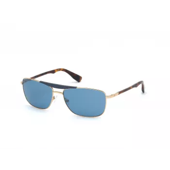 WEB EYEWEAR MAN zonnebril WE0274-6032V Havana groen rechthoekig acetaat 60/16/140 mm