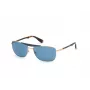 WEB EYEWEAR MAN zonnebril WE0274-6032V Havana groen rechthoekig acetaat 60/16/140 mm