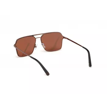 WEB EYEWEAR MAN WE0261-6036E zonnebril havana/bruin acetaat montuur groene polycarbonaat glazen 60/14/145 mm